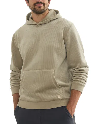 Marine Layer Velour Corduroy Hoodie In Abbey Stone
