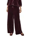 Marine Layer Bella Velvet Drawstring Pants In Brown