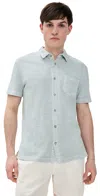Marine Layer Vintage Heavy Slub Button Down Light Grey In Light Grey