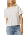 Marine Layer Slub Cotton Crop T-shirt In Bright White