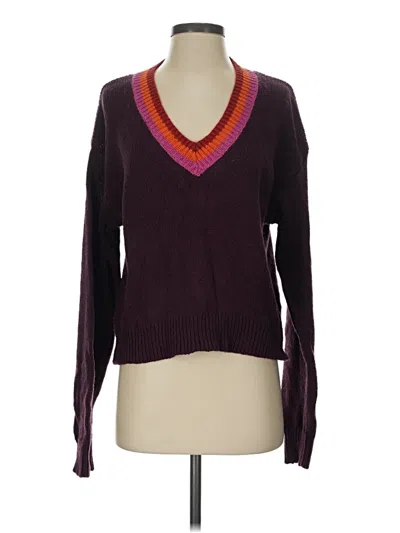 Pre-owned Marine Layer Wool Pullover Sweater In Purple