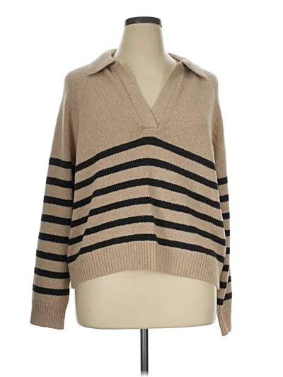 Pre-owned Marine Layer Wool Pullover Sweater In Tan