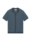 Marine Layer Wyatt Sweater Button Down In Blue