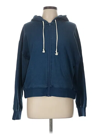 Pre-owned Marine Layer Zip Up Hoodie In Blue