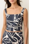 Marine Layer Zoe Print Crop Tank In Multi