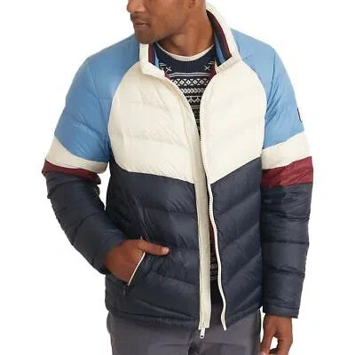 Pre-owned Marine Layer Zurich Colorblock Puffer - Men's In Red
