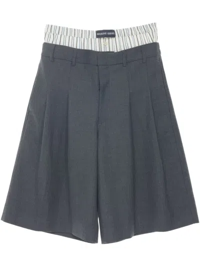 Marine Serre Regenerated Tailored Shorts In 灰色