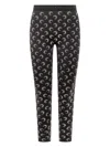 Marine Serre Black Crescent Moon-embellished Leggings