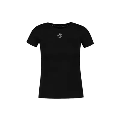 Marine Serre 1x1 Rib T-shirt - Cotton - Black