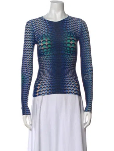 Pre-owned Marine Serre 2022 Nylon Top In Blue