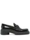 Marine Serre 50mm Leather Loafers In Black