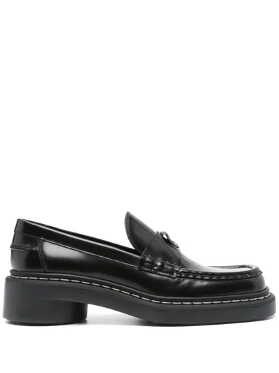 Marine Serre 50mm Leather Loafers In Black