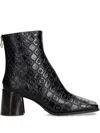 Marine Serre 70mm Embossed Ankle Boots In Black