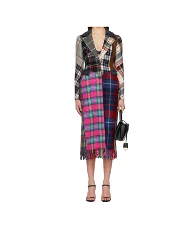 Marine Serre A Color-blocking Patchwork Coat