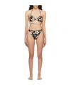 Marine Serre Floral-print Bikini In Black