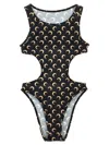 Marine Serre Moon-print Backless Swimsuit