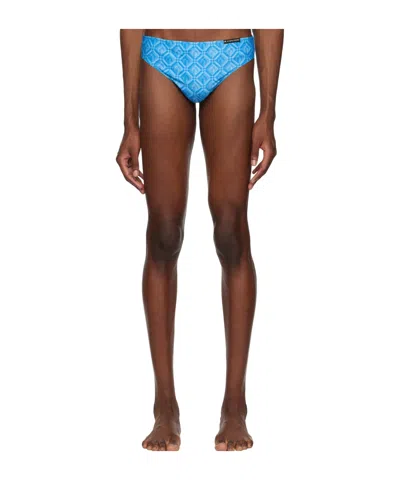 Marine Serre Active Swimming Briefs In Brown