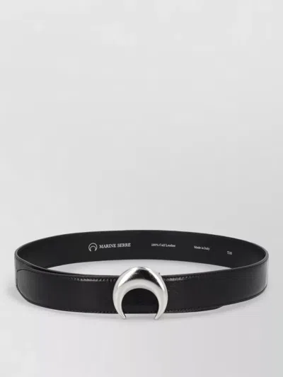 Marine Serre Adjustable Belt Crescent Moon Motif In Black