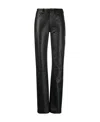 Marine Serre All-over Embossed-logo Leather Trousers In Black