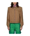 Marine Serre All-over Graphic Printed Jacket In Brown