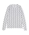 Marine Serre Long-sleeved Shirt In All Over Moon Jersey In White