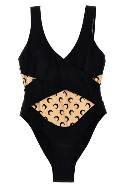 MARINE SERRE MARINE SERRE 'ALL OVER MOON' ONE-PIECE SWIMSUIT