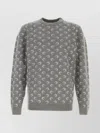 Marine Serre Embroidered Wooo And Viscose Sweater In Gray
