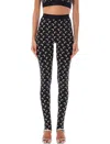 Marine Serre Moon Print Jersey Stirrup Leggings In Black Tan Moon