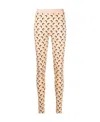 Marine Serre Moon Printed Jersey Stirrup Leggings In Nude