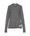 Marine Serre Flocked-moonogram T-shirt In Gray