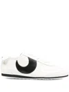Marine Serre White Matte Leather Ms Astra Sneakers In White