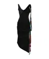 Marine Serre Sleeveless V-neck Dress In Black