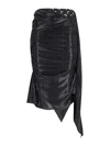 Marine Serre Draped Midi Asymmetric Skirt In Black