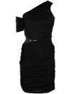 Marine Serre Shelter One-shoulder Draped Jersey Minidress