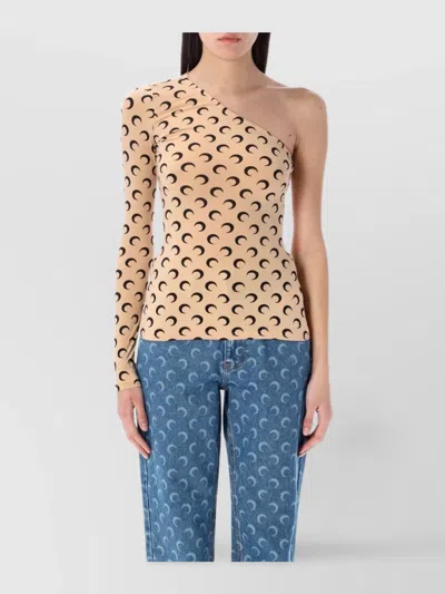MARINE SERRE ASYMMETRIC TOP MOON ALLOVER