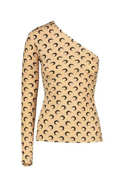MARINE SERRE MARINE SERRE ASYMMETRIC TOP MOON PRINT