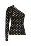 Marine Serre Moon Jersey Asymmetric Top In Multi