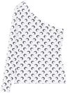 Marine Serre Moon Jersey Second Skin Asymmetric Top Optical White In White