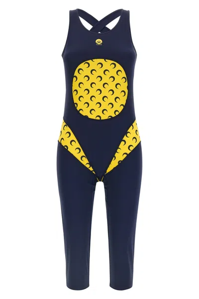 Marine Serre Athleisure Catsuit In Blue