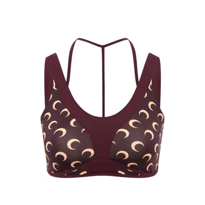 Marine Serre Athleisure Moon-printed Bra Top