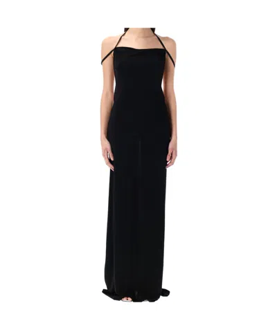 Marine Serre Backless Dress In Black