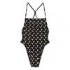Marine Serre Moon-printed Swimsuit In Black