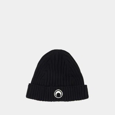 MARINE SERRE BEANIE - MARINE SERRE - WOOL - BLACK