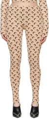 MARINE SERRE BEIGE FUSEAUX MOON LEGGINGS