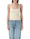 Marine Serre Moon Jacquard Knit Strap Top