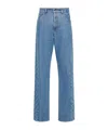 Marine Serre All Over Moon High-rise Straight Jeans In Blue