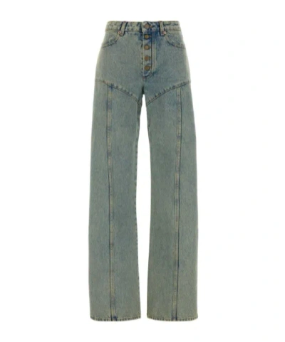 MARINE SERRE MARINE SERRE MOON LASER DENIM FLARE JEANS