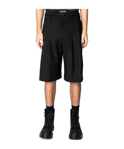 Marine Serre Belt Loop Shorts In Black