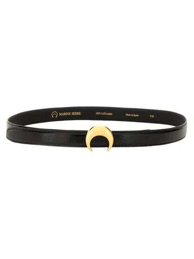 Marine Serre Belt With Buckle "moon" In Red