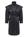 Marine Serre Belted Trench Coat In Multi